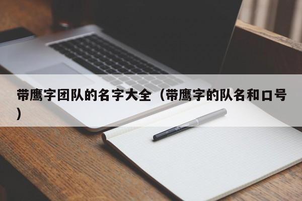 带鹰字团队的名字大全（带鹰字的队名和口号）